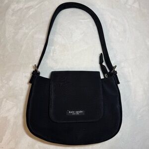Authentic Kate Spade New York Vintage Sam Mini Black Nylon Shoulder Bag